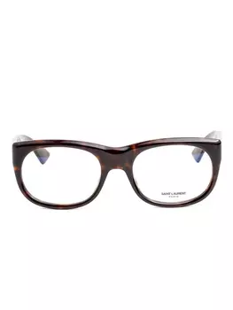 Очки с эффектом черепаховой оболочки Saint Laurent Eyewear, коричневый