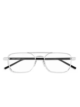 Очки Saint Laurent Eyewear в квадратной оправе, серебряный
