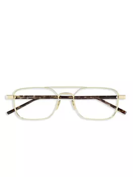 Очки Saint Laurent Eyewear в прямоугольной оправе, золотой