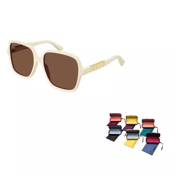 Очки солнцезащитные Gucci Unisex Square Acetate, белый