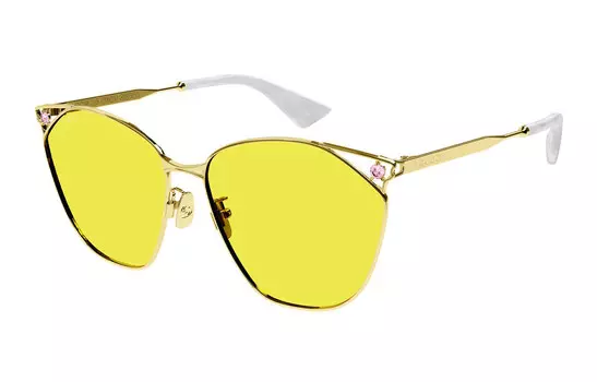 Очки солнцезащитные Gucci Unisex, желтый / белый