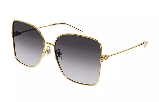 Очки солнцезащитные женские Gucci Butterfly, золотой / белый