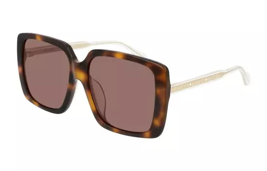 Очки солнцезащитные женские Gucci, золотой / коричневый