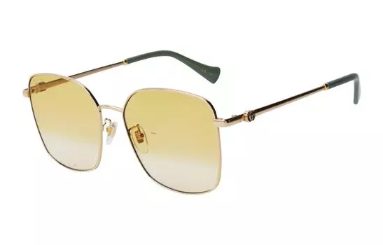 Очки солнцезащитные женские Gucci, золотой / зеленый