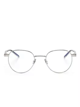Очки в круглой оправе Saint Laurent Eyewear, серебряный