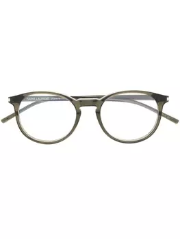 Очки в круглой оправе Saint Laurent Eyewear, коричневый
