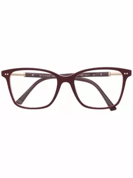 Очки в квадратной оправе Bvlgari, красный