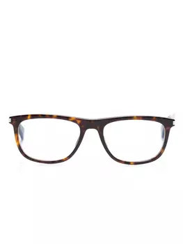 Очки в квадратной оправе Saint Laurent Eyewear, коричневый