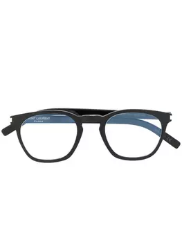 Очки в квадратной оправе Saint Laurent Eyewear, черный