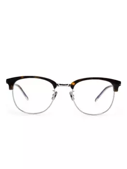 Очки в квадратной оправе Saint Laurent Eyewear, коричневый