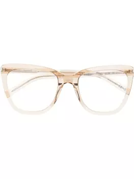 Очки в оправе 'кошачий глаз' Saint Laurent Eyewear, коричневый