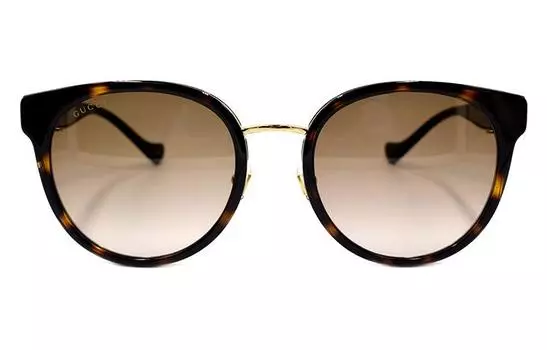 Очки женские Gucci солнцезащитные, черный / золотой