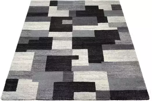 OCI THE CARPET BRAND Ковер "Steady Allover", прямоугольный, особенно мягкий благодаря микрофибре, для гостиной OCI Die Teppichmarke 120х170 см, серый/черный