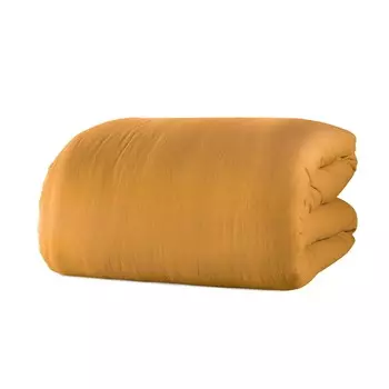 Одеяло из чистого хлопка, без глажки - Loire Lisola Stone, янтарь