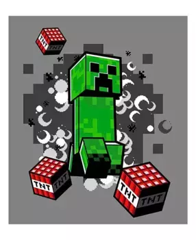 Одеяло Minecraft, серый