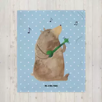 Одеяло Mr. & Mrs. Panda, синий