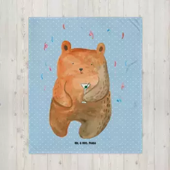 Одеяло Mr. & Mrs. Panda, синий