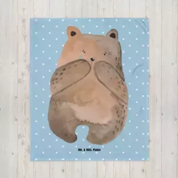 Одеяло Mr. & Mrs. Panda, синий