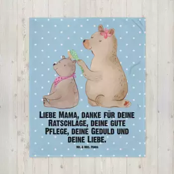 Одеяло Mr. & Mrs. Panda, синий