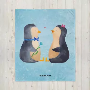 Одеяло Mr. & Mrs. Panda, синий