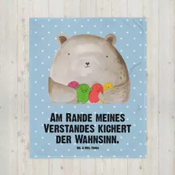 Одеяло Mr. & Mrs. Panda, синий