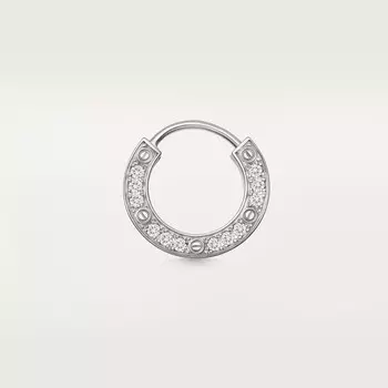 Одиночная серьга Cartier Love, белое золото/бриллианты