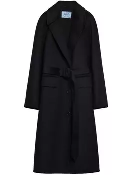 Однобортное пальто Prada, черный