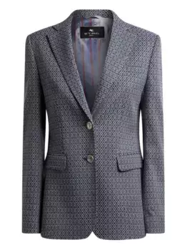 Однобортный блейзер ETRO, синий