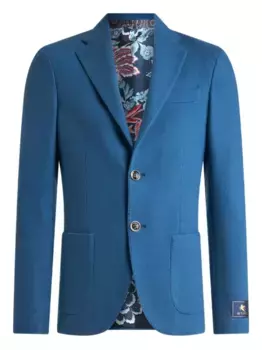 Однобортный блейзер ETRO, синий