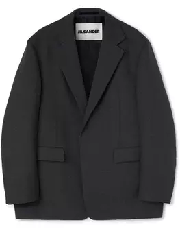 Однобортный блейзер Jil Sander, черный