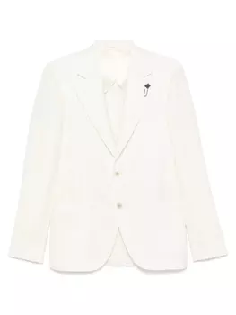 Однобортный блейзер Lardini, белый