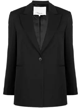 Однобортный блейзер с заостренными лацканами 3.1 Phillip Lim, черный