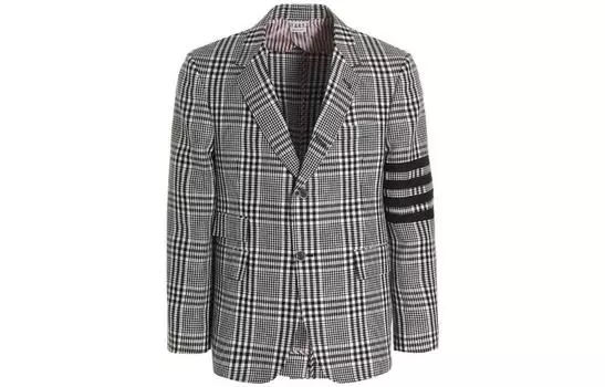 Однобортный блейзер THOM BROWNE, серый