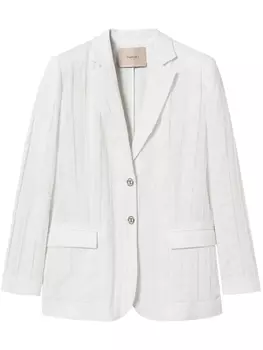 Однобортный блейзер TWINSET, белый