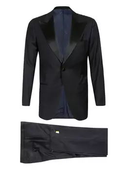 Однобортный костюм Kiton, черный