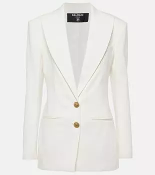 Однобортный пиджак Balmain, белый