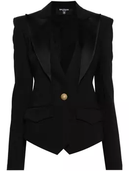 Однобортный пиджак Balmain, черный