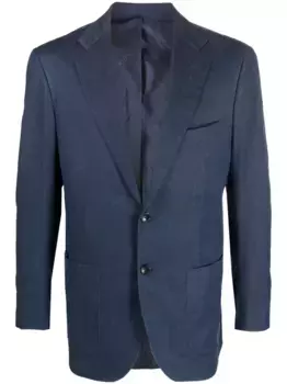 Однобортный пиджак Kiton, синий