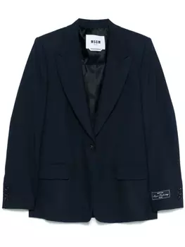 Однобортный пиджак MSGM, синий