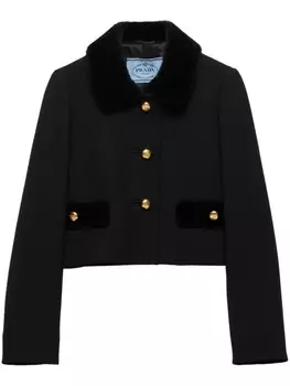 Однобортный пиджак Prada, черный
