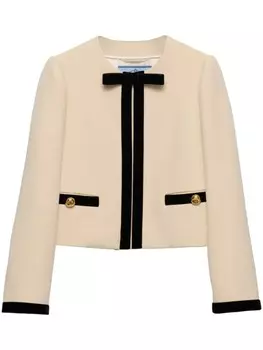 Однобортный пиджак Prada, нейтральный цвет