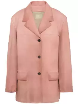 Однобортный пиджак Prada, розовый