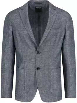 Однобортный пиджак Zegna, серый