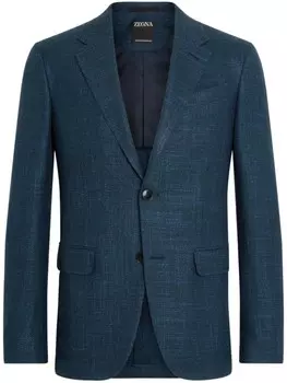 Однобортный пиджак Zegna, синий