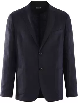 Однобортный пиджак Zegna, синий