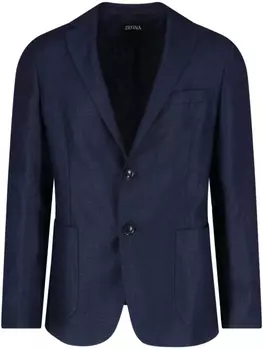 Однобортный пиджак Zegna, синий