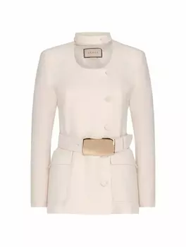 Однобортный шерстяной жакет Gucci