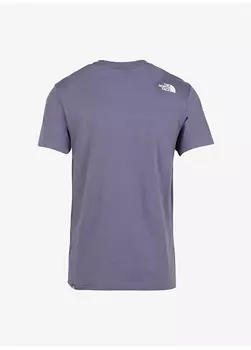 Однотонная фиолетовая мужская футболка с круглым вырезом The North Face