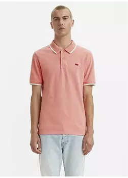 Однотонная красная мужская футболка-поло Levis
