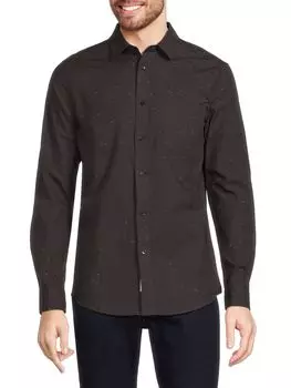 Однотонная рубашка с длинным рукавом Heritage Report Collection, цвет Charcoal